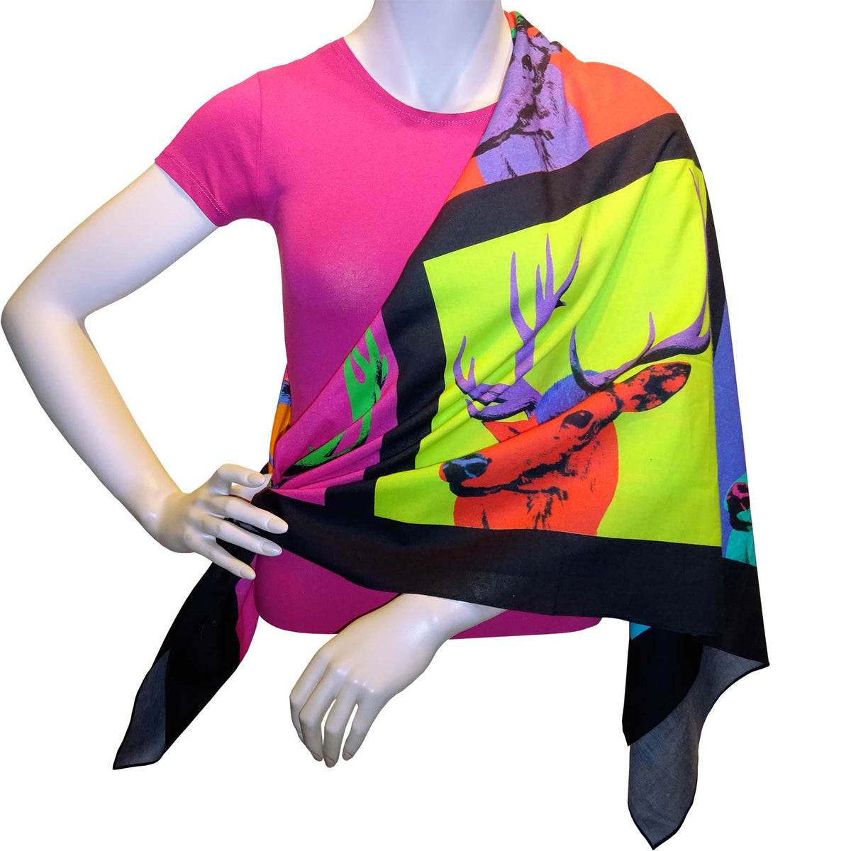 XXL-Tuch "Pop Art Hirsch"