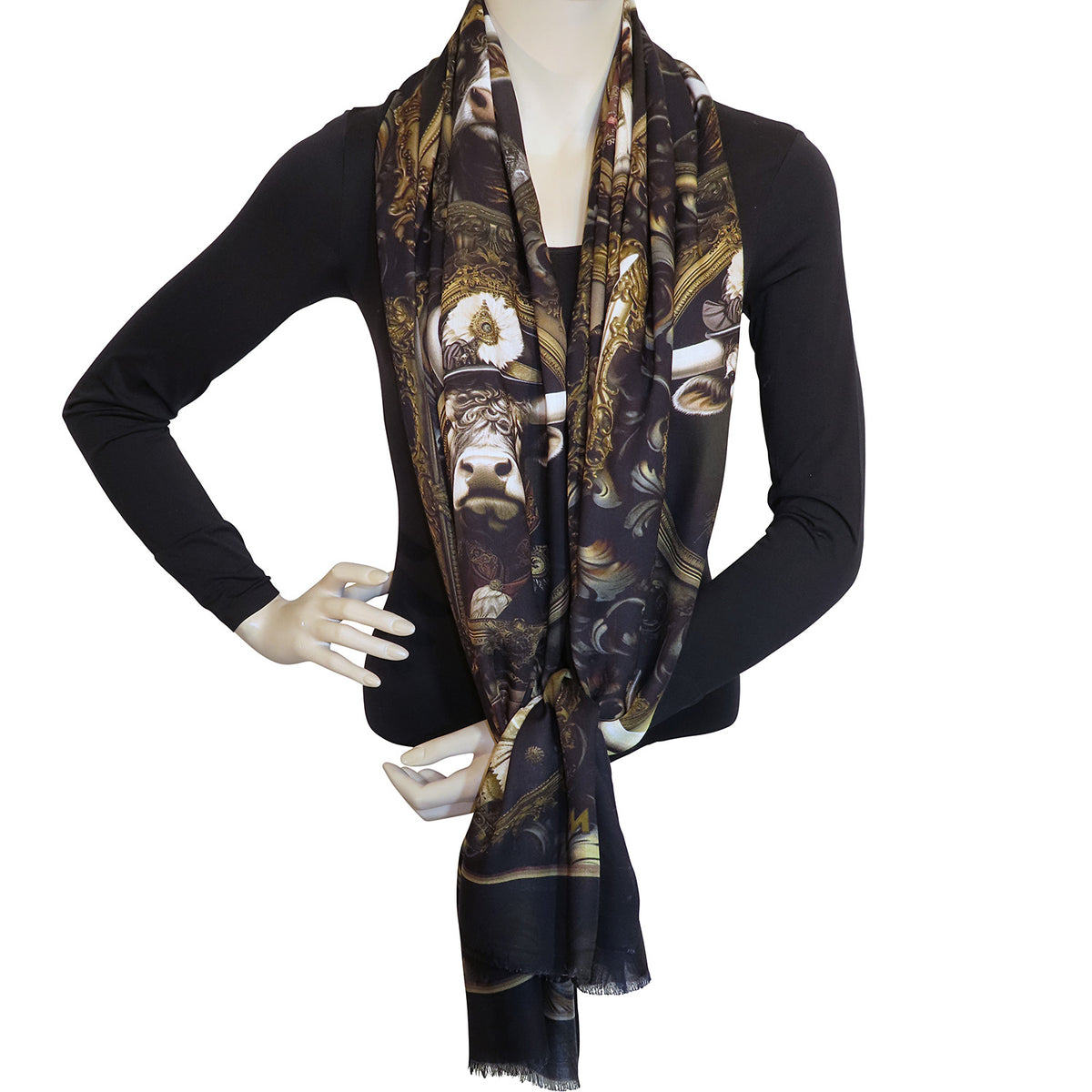 Unisex Modal-Schal "Chick & Muh"