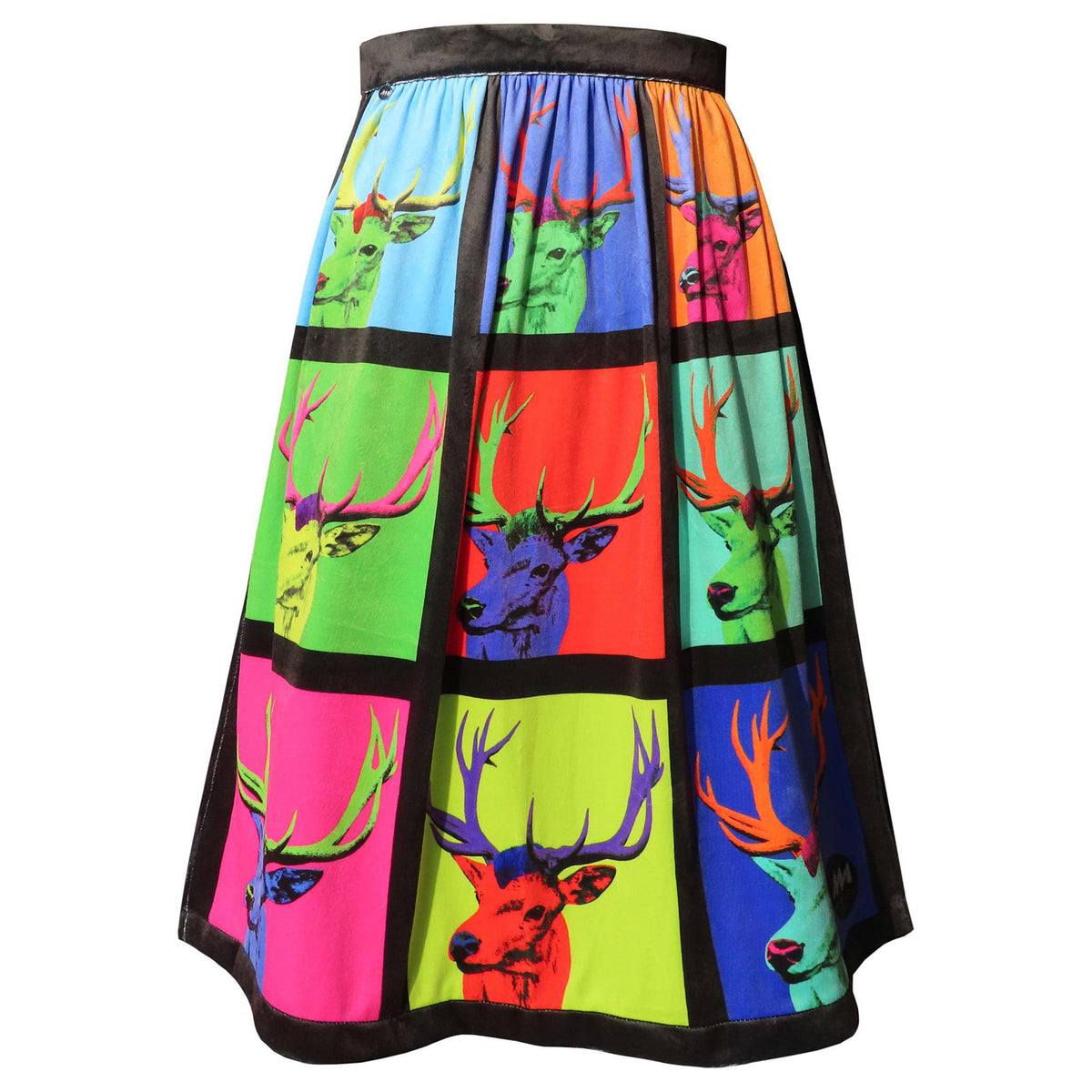 Dirndlschürze "Pop Art Hirsch" (Minky-Plüsch)