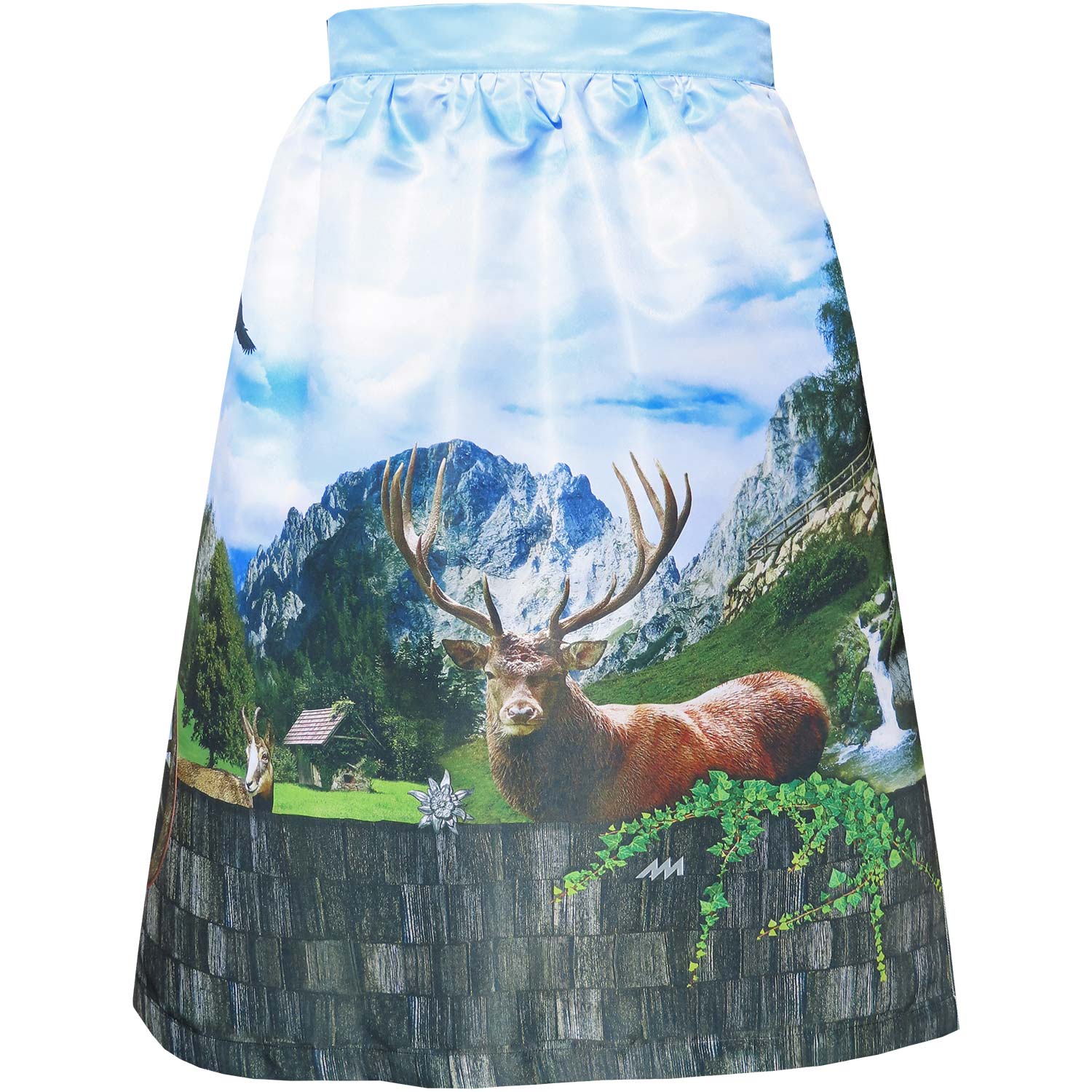 619-Dirndlschuerze-Heimatblick-Mini-56cm Freisteller Front