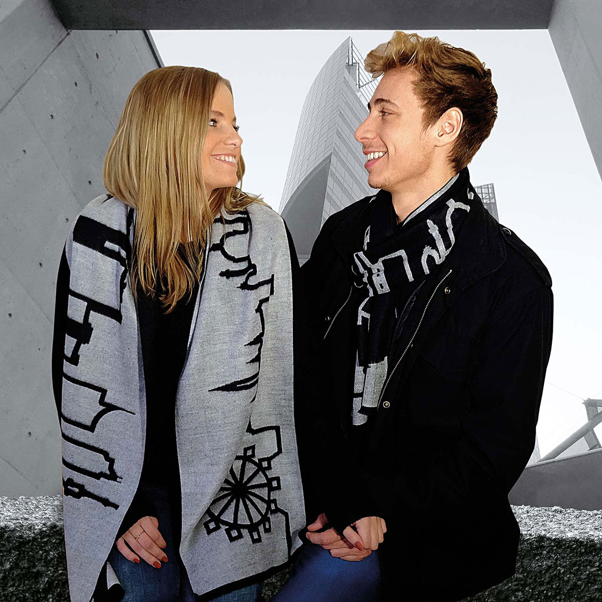Unisex Schal "Skyline Wien"