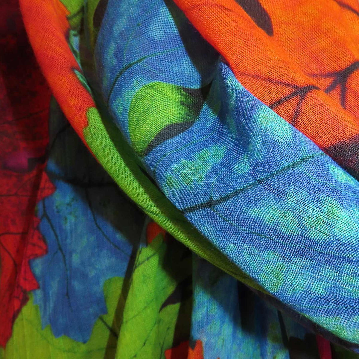 Baumwoll-Schal "Buntes Laub"