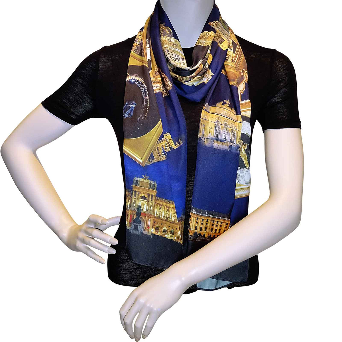 Satin-Schal "Glanzvolles Wien"