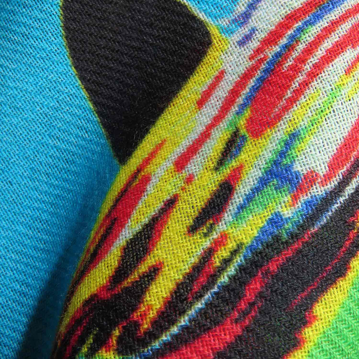 Baumwoll-Schal mit Seide "Pop Art Pferd"