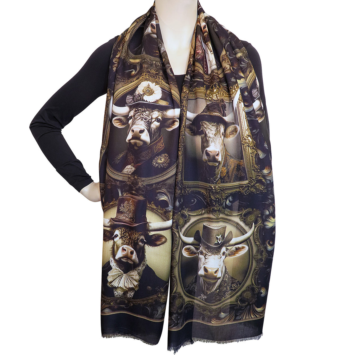 Unisex Modal-Schal "Chick & Muh"