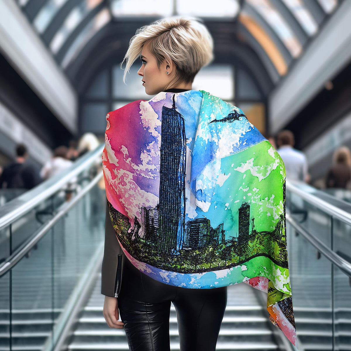 Modal-Schal "Wien-Skyline Grafik"