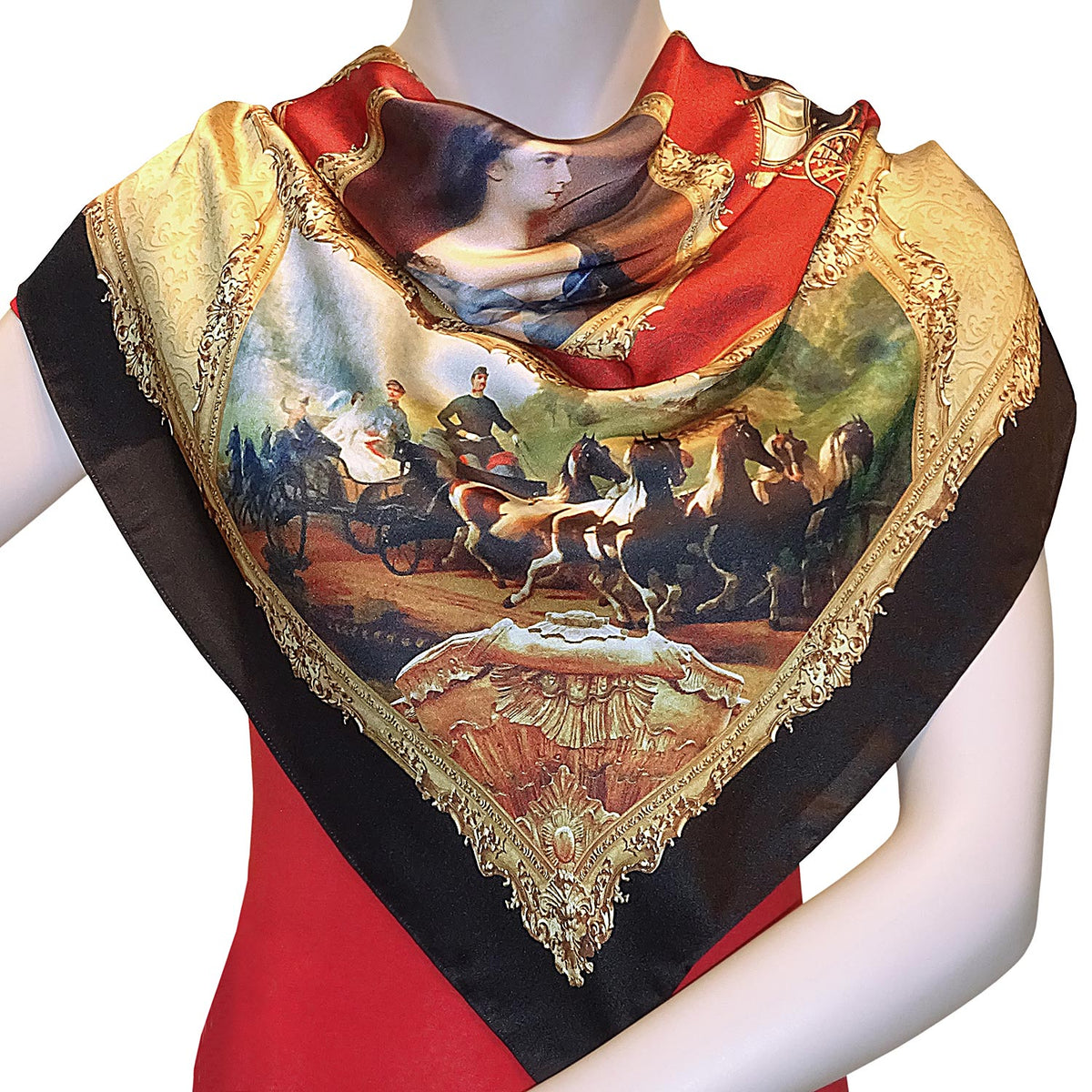 Satin-Tuch Wien "Sisi & Franzl"