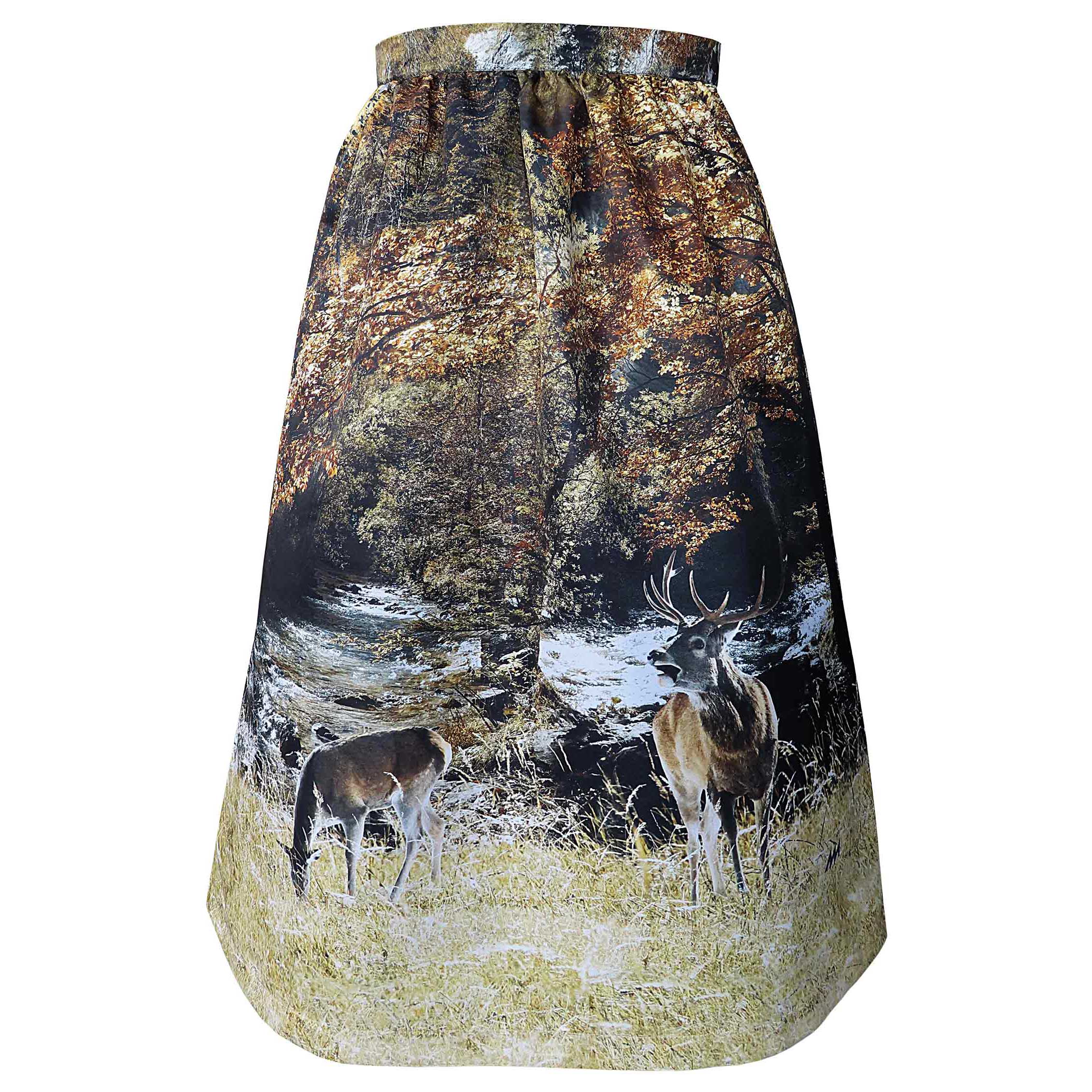 Dirndlschürze "Waldlichtung" beige