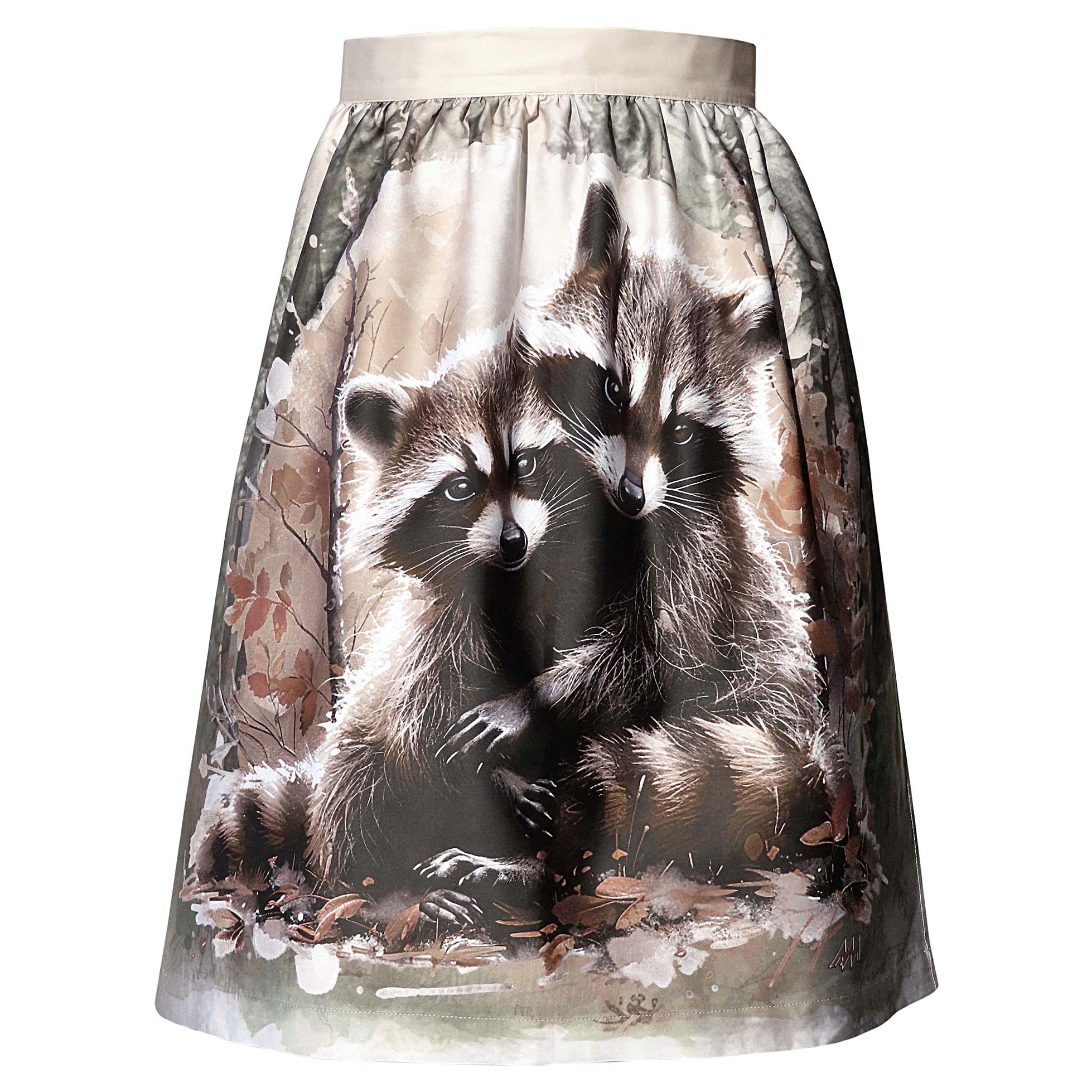 Dirndlschürze "Waschbär-Liebe"
