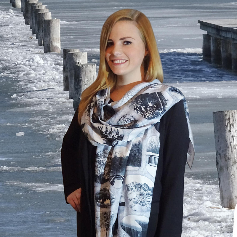 Viskose-Schal "Wintermosaik"