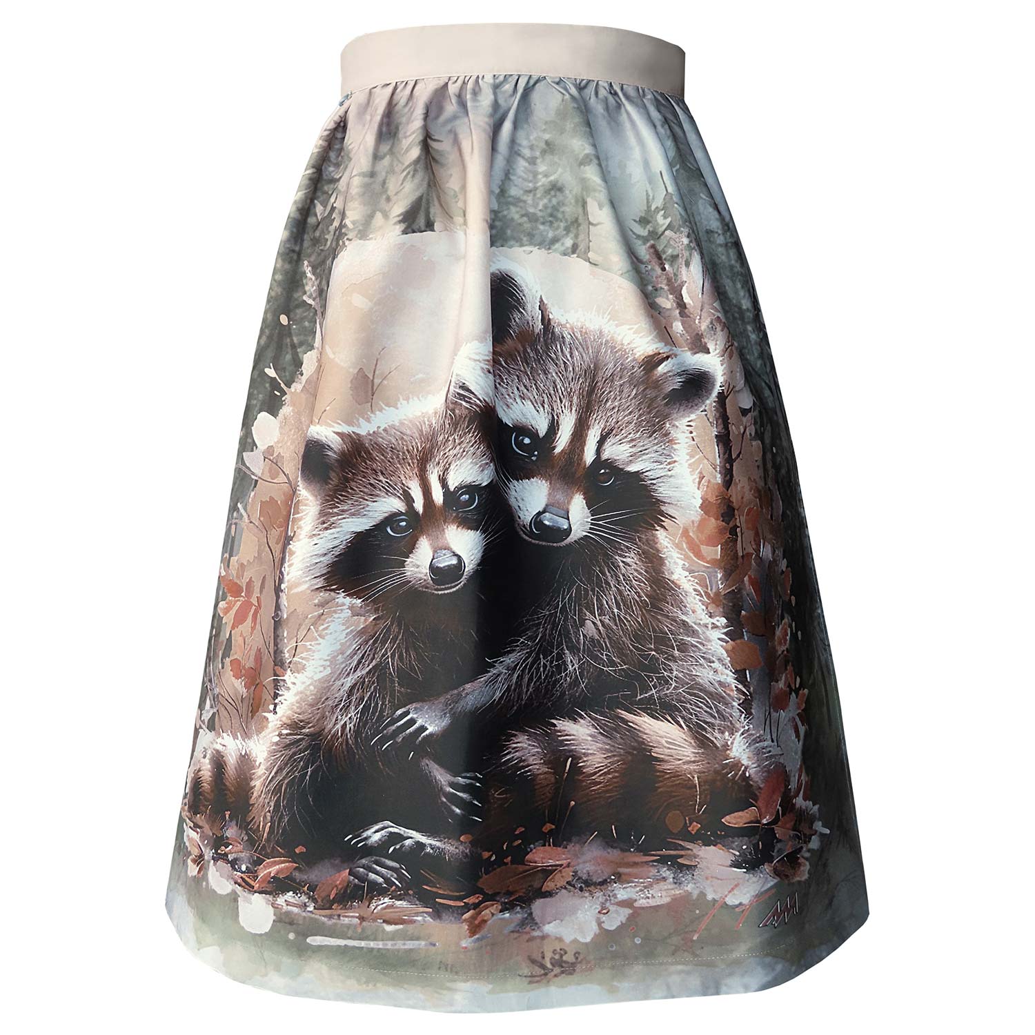 Dirndlschürze "Waschbär-Liebe"