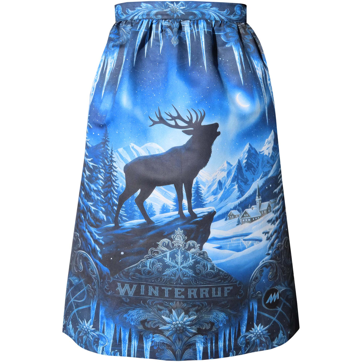 Alexandra_Maxa_Dirndlschuerze_Winterruf_67cm_Front_Freiosteller