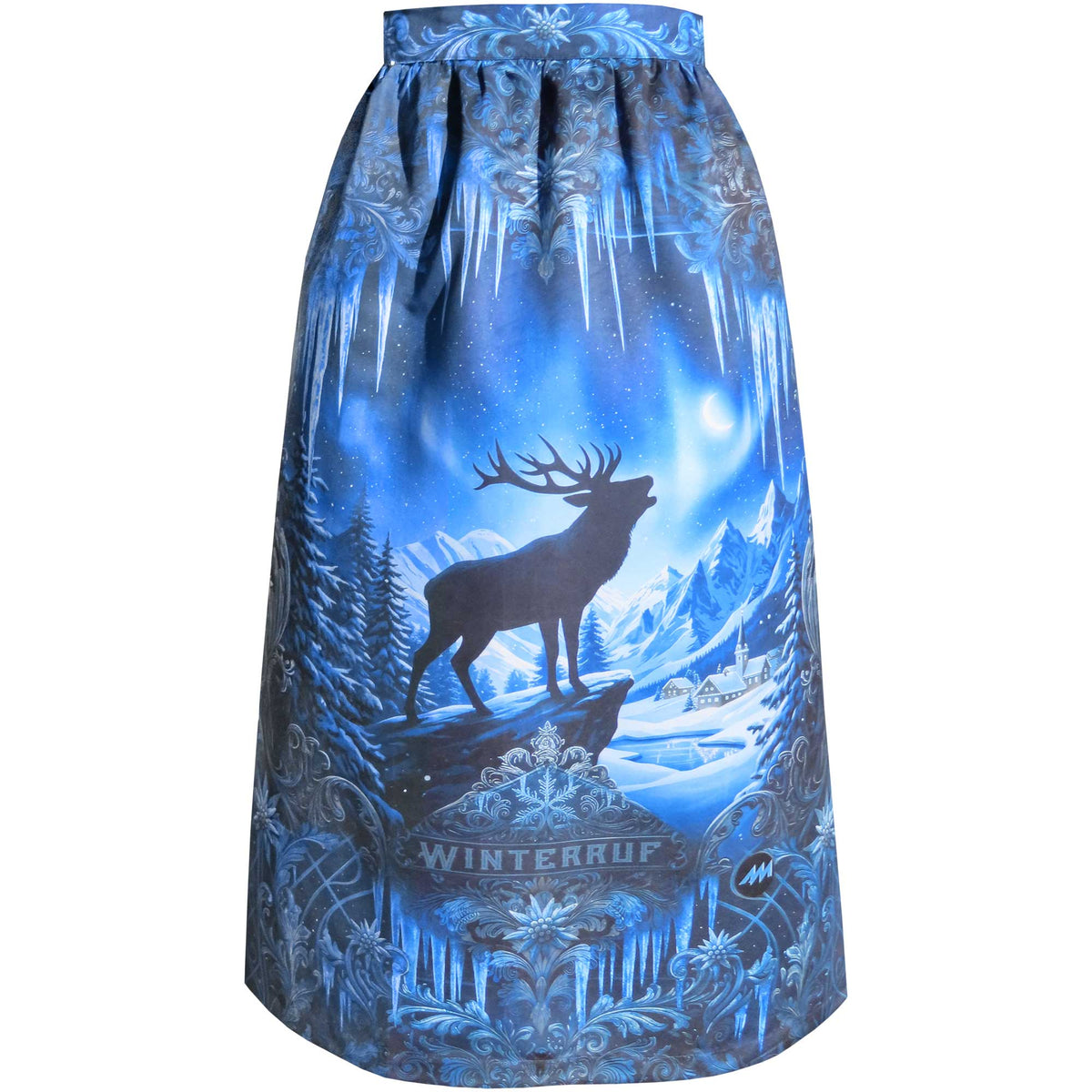Alexandra_Maxa_Dirndlschuerze_Winterruf_87cm_Front_Freisteller