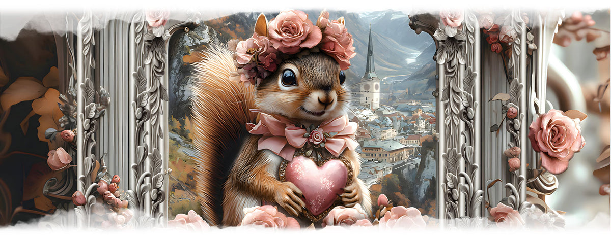 Dirndlschürze "Herzchen-Hörnchen"